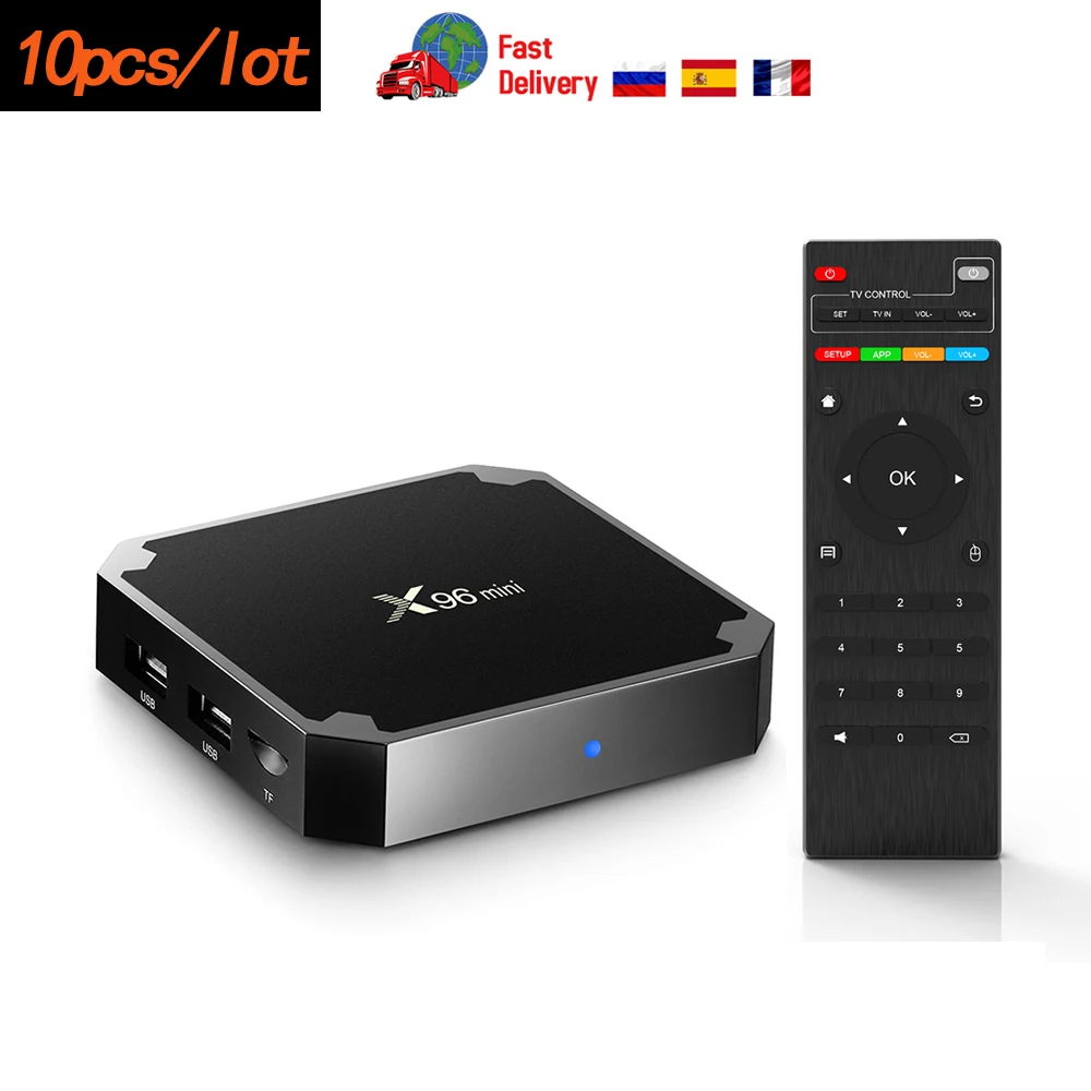 10 шт. в партии X96mini Android 9 0 Смарт ТВ приставка S905W четырехъядерный 2 Гб 16 4K