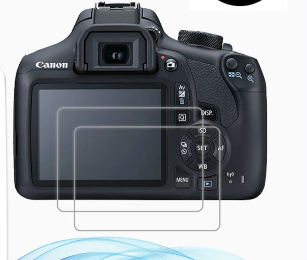 2 упаковки для Canon EOS 1300D / 1200D 0 3 мм 2.5D 9H прозрачное закаленное стекло Защита экрана