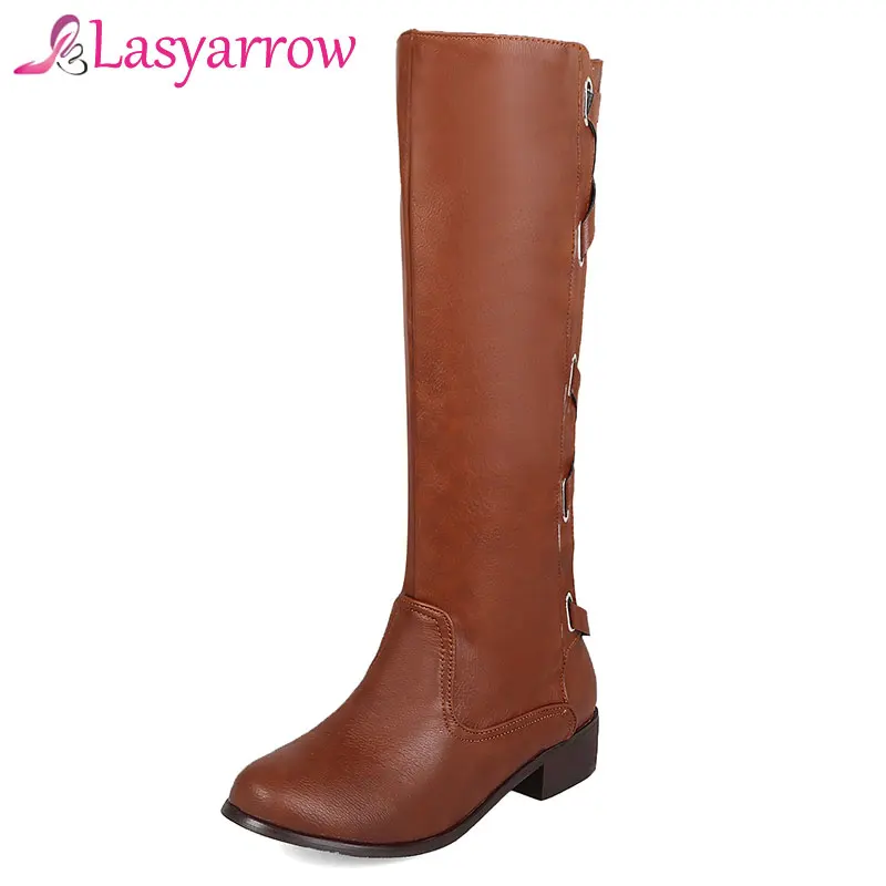 womens low heel mid calf boot