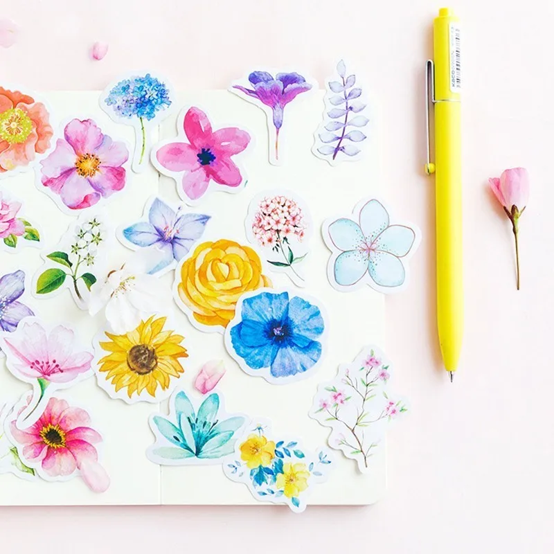 45 шт./упак. Kawaii японский Decoracion журнал милый дневник цветок наклейки Скрапбукинг