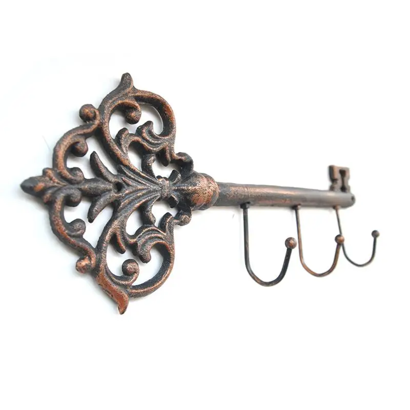  1 Pc Key Holder Wall Mounted Cast Iron Decorative 3 Key Hooks Key Rack Clothes Hanger for Doorway H - 32974463517