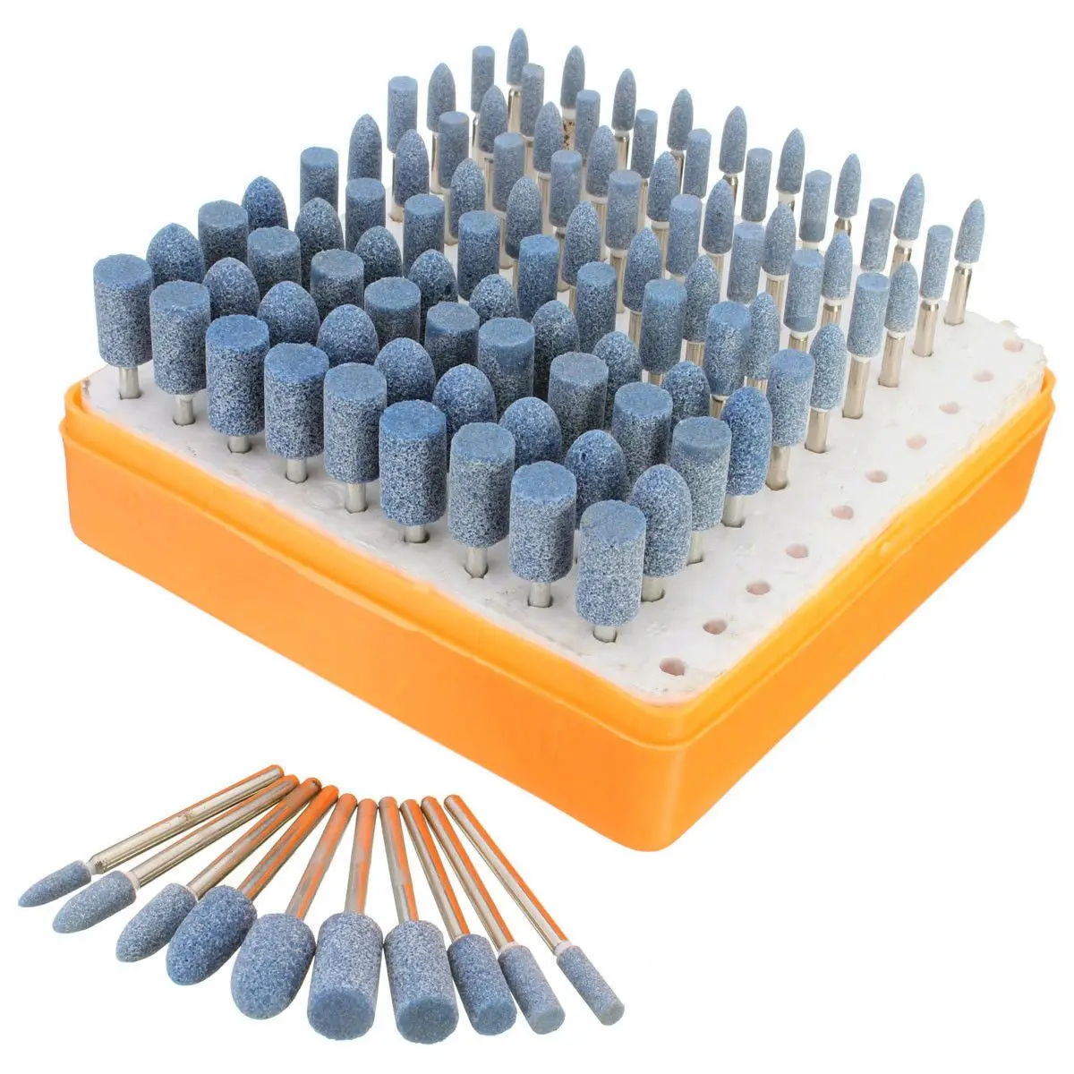 DWZ 100Pcs Universal Rotary Assorted Abrasive Stone Accessory Tool Kit