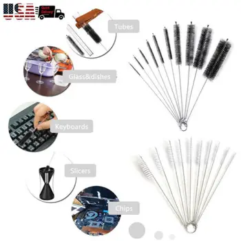 

10PCS Household Bottle Brushes Pipe Bong Cleaner Glass Tube Fish Tank Pipe Brush Bottle Soft Hair Cleaning Brush Tools