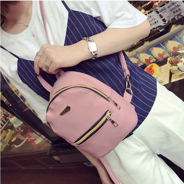 Модный женский мини рюкзак из искусственной кожи портфель через плечо для