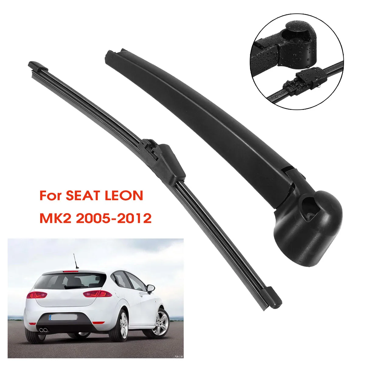1 Set 28.5cm Car Rear Window Windscreen Wiper Arm & Blade Set For SEAT LEON II MK2 2005 - 2012 For Seat Altea XL 2006 Onwards 1 Set 28.5cm Car Rear Window Windscreen Wiper Arm & Blade Set For SEAT LEON II MK2 2005 - 2012 For Seat Altea XL 2006 Onwards