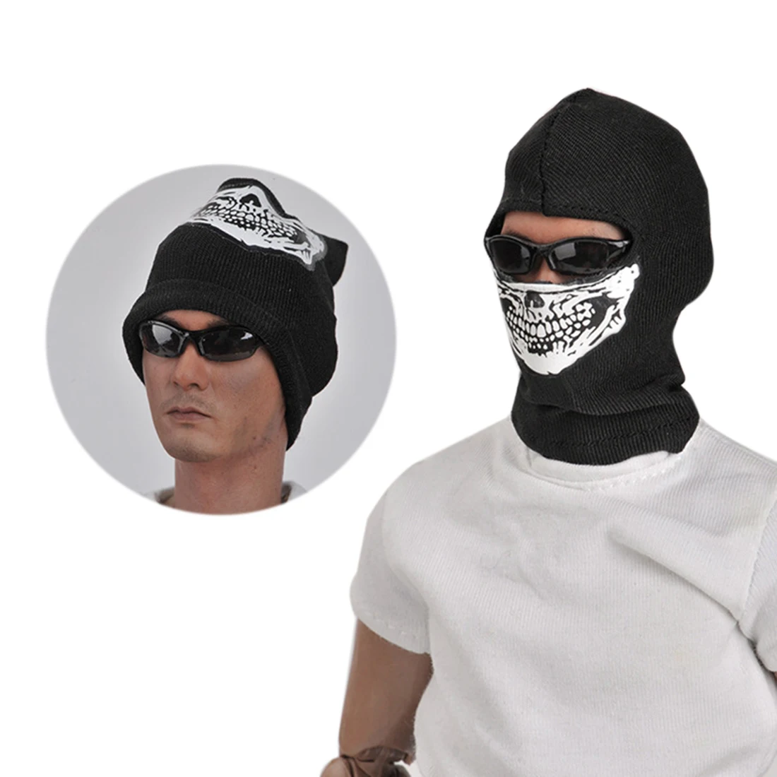 

1:6 Trend Figure Navy Seals Skeleton Mask Headgear Kerchief Accessories for Soldier Model Accessory