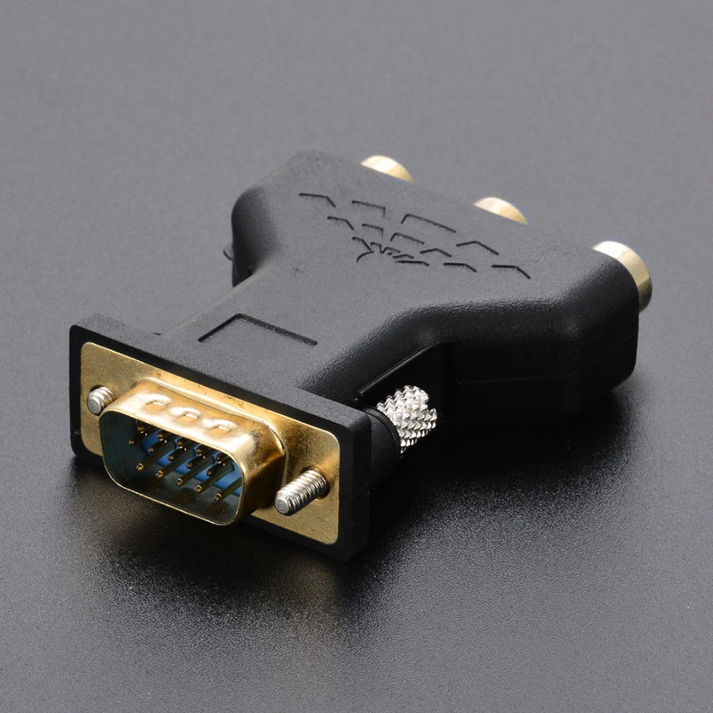 RCA VGA коннектор конвертер 3 RGB видео Женский в HD 15 контактный стиль компонент Джек