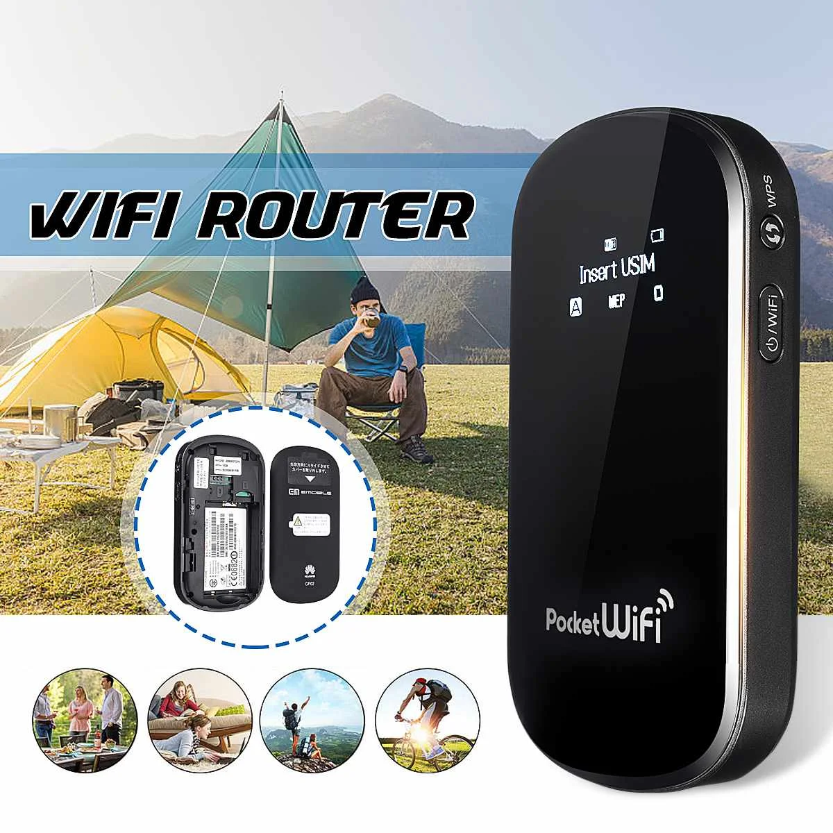 

3G Router GP02 Portable WiFi 3G 2100MHz Professional Encryption Hotspot WiFi Wireless Router MiFi