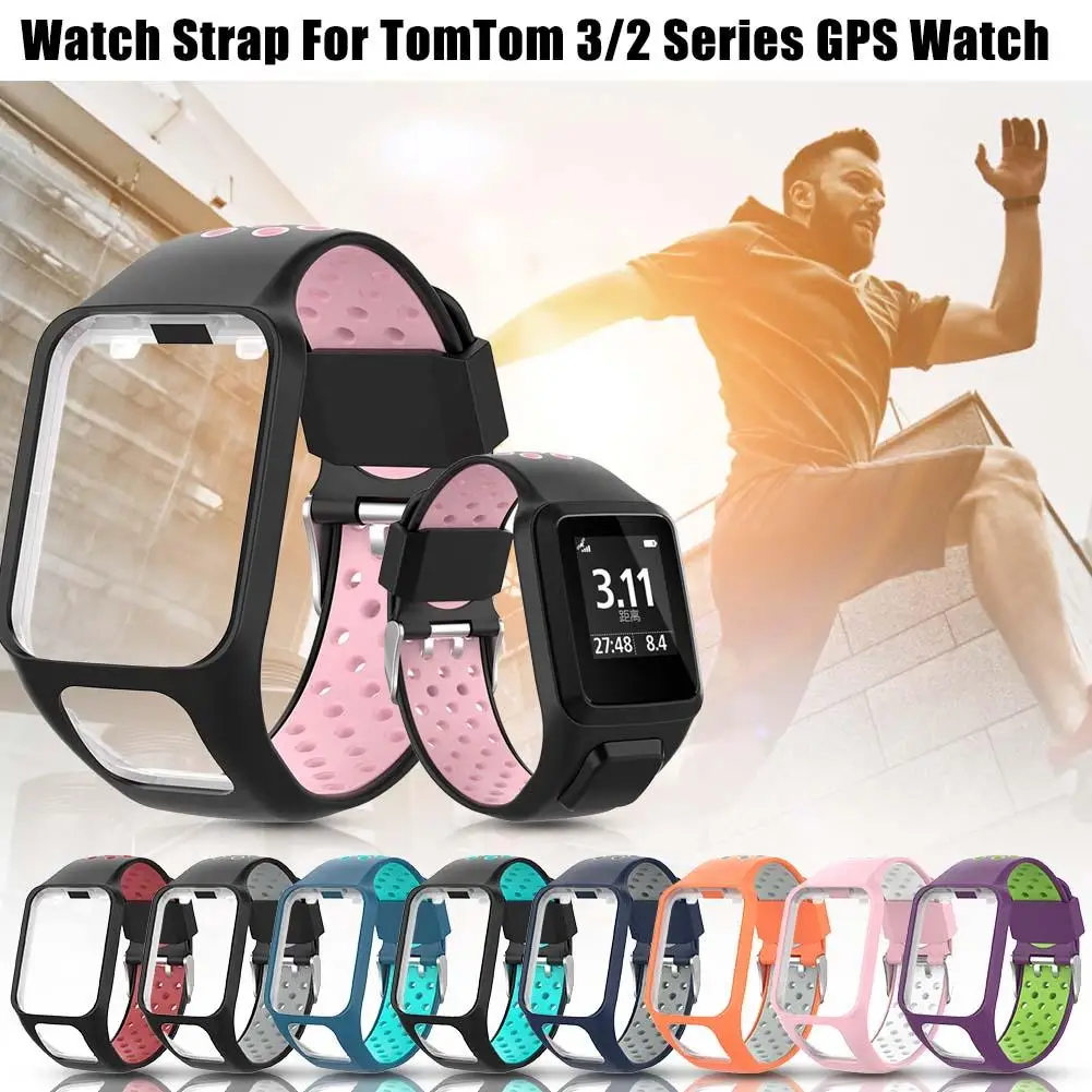 

Silicone Replacement Watchband Wrist Band Strap For TomTom 2 3 Series Runner 2 3 Spark Series Golfer 2 Adventurer GPS Watch