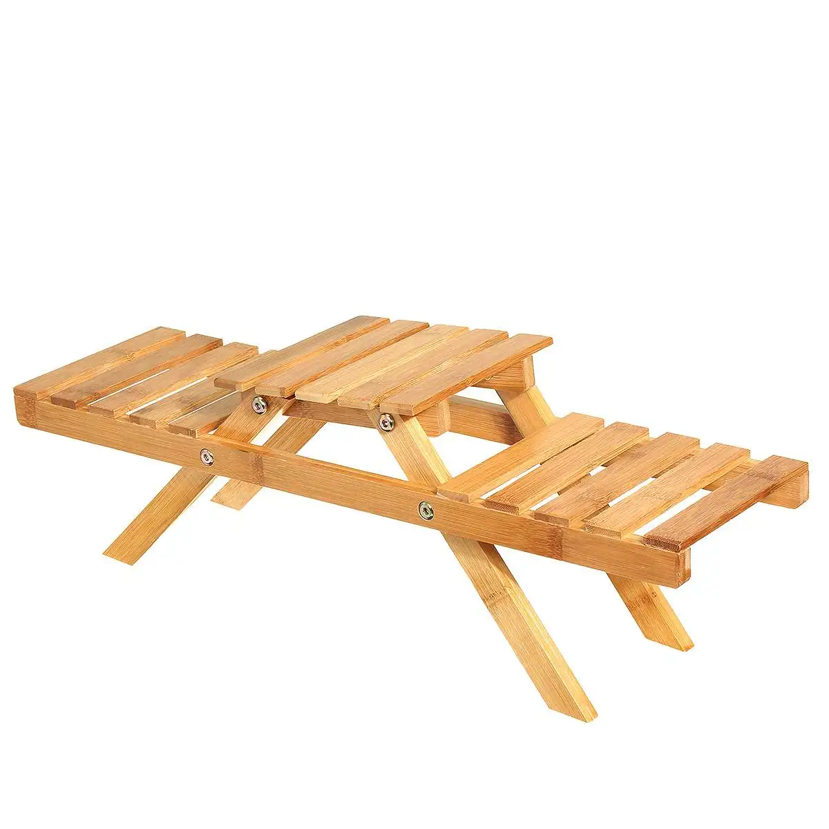  Bamboo Plant Flower Shelf Stand Flower Pot Rack Holder Garden Living Room Table Planter Display Sta