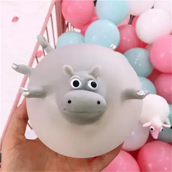 

Hot Sale Stress Relief Toys Blowing Small Animals TPR Pat Ball Soft Rubber Inflatable Ball Toy For Kids Gift