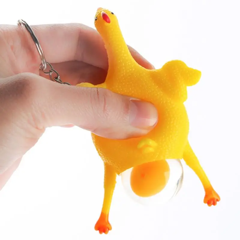 

Baby Funny Creative Toy Layer Chicken Trick Toy With Key Chain Funny Tricky Toys Practical Jokes Year Costume For Baby