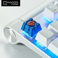 1 шт. holioops 3D металлические клавиши на клавиатуру с подсветкой из алюминиевого сплава Механическая клавиша для DC Супермен Бэтмен