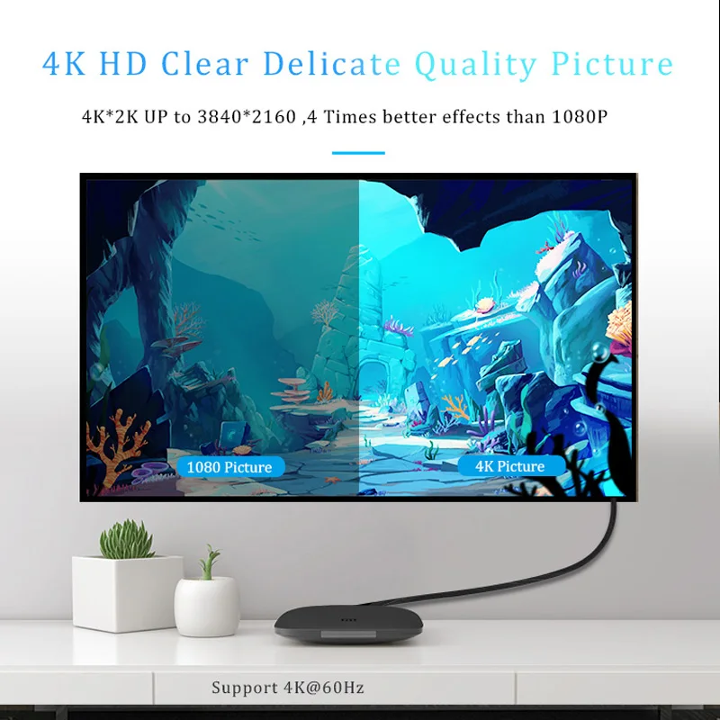 CHOSEAL 4K HDMI кабель высокоскоростной 18 Гбит/с 2 0 3D Ethernet 26AWG Плетеный шнур для apple tv PS4/PS4