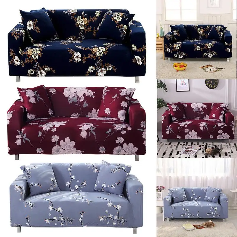 

1 2 3 Seater Floral Elastic Soft Sofa Couch Covers Stretch Slipcover Protector Sofa Covers Furniture Protector
