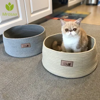 

Hot Anti-scratch Cotton Rope Knitting Pet Kennel Cat Kennel Bed Cat Sleeping Bags Pet Beds Pet Mat Scratching Board House