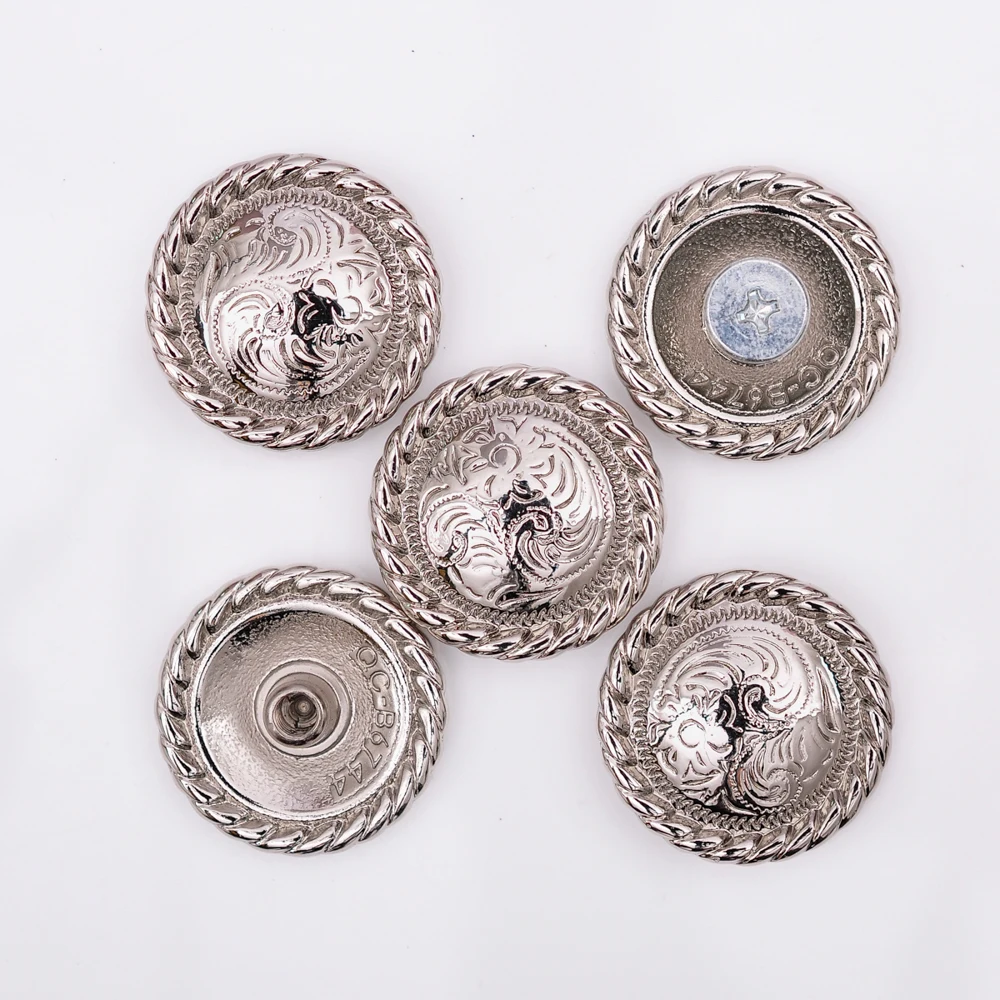 Bride Western Headstall Argent Sterling - Conchos Fleurs Percées - Occasion SOLIDE
