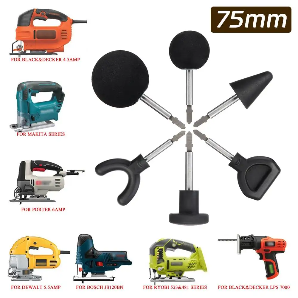 

75mm Rod Muscle Relaxation Massage Guns Adapter Extended Heads Attachment Tips For Jigsaw/Worx/Ryobi Electric Massagers