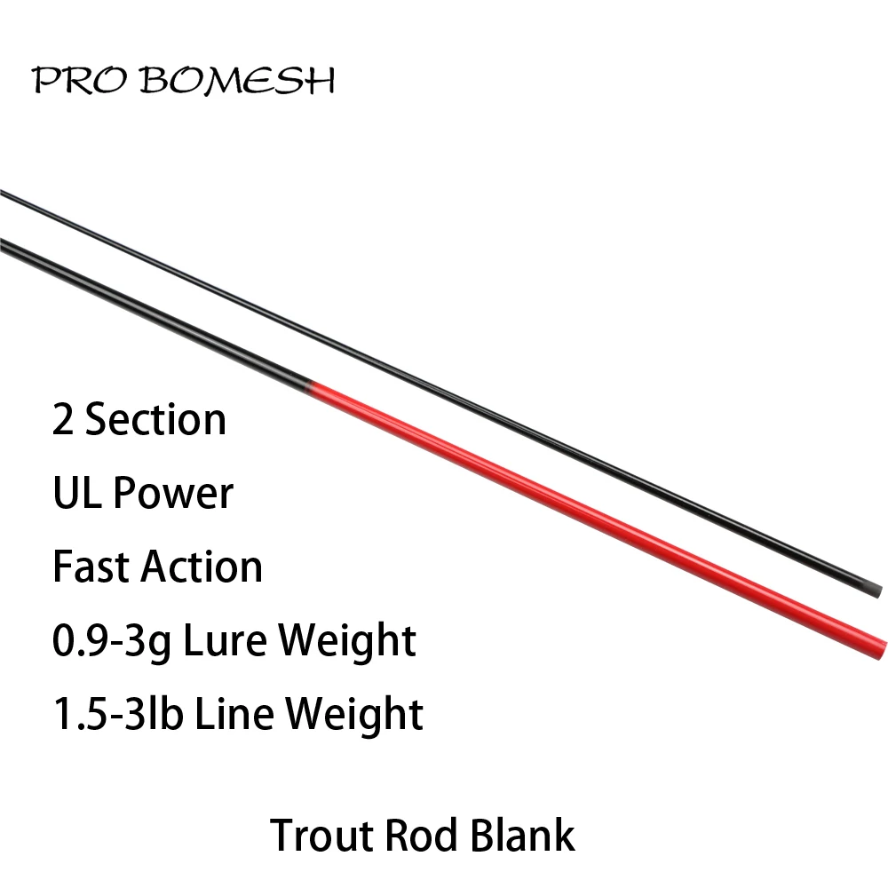 Pro Bomesh 2 комплекта пустые 1,8 м 2 секции UL power F действие форель стержень пустые DIY пользовательские стержни строительство ремонт