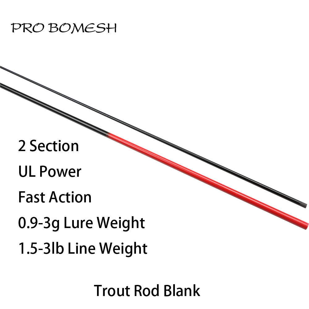 

Pro Bomesh 2Sets Blank 1.8m 2 Section UL Power F Action Trout Rod Blank DIY Custom Rod Building Repair
