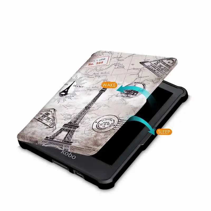 Для kobo nia ereader чехол ультра тонкий магнитный смарт из искусственной кожи для Kobo Clara