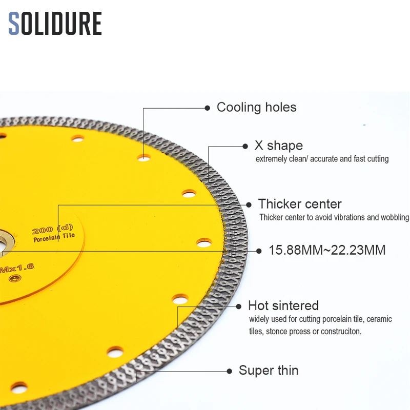Горячая распродажа! спеченные 8 дюймовые х-образные супер тонкие 200 мм Алмазные Керамические плитки пильные диски для керамической и фарфоровой плитки