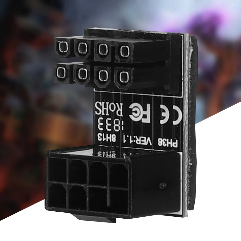 ATX 8pin Male 180 градусов угловой до 8Pin адаптер питания для ПК Разъем