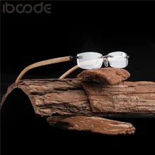 Iboode для мужчин и женщин без оправы очки из бамбукового дерева оправа Ретро дальнозоркость очки антибликовые прозрачные линзы очки по рецепту