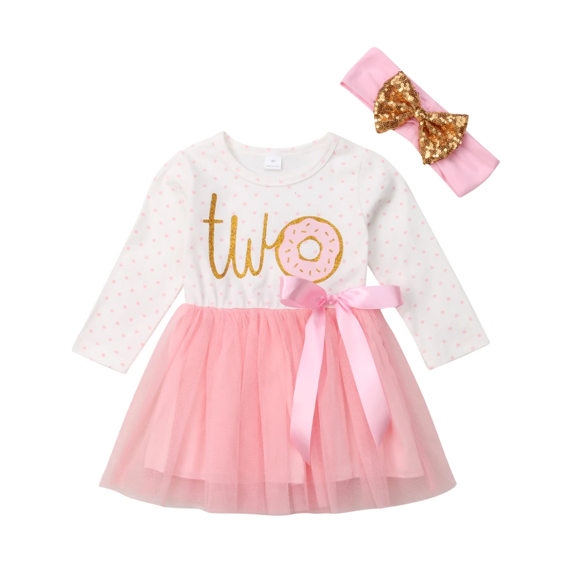 

Baby Girl Clothes 1st 2nd 3rd Birthday Tutu Dress Romper Dress with Headband Outfit Set