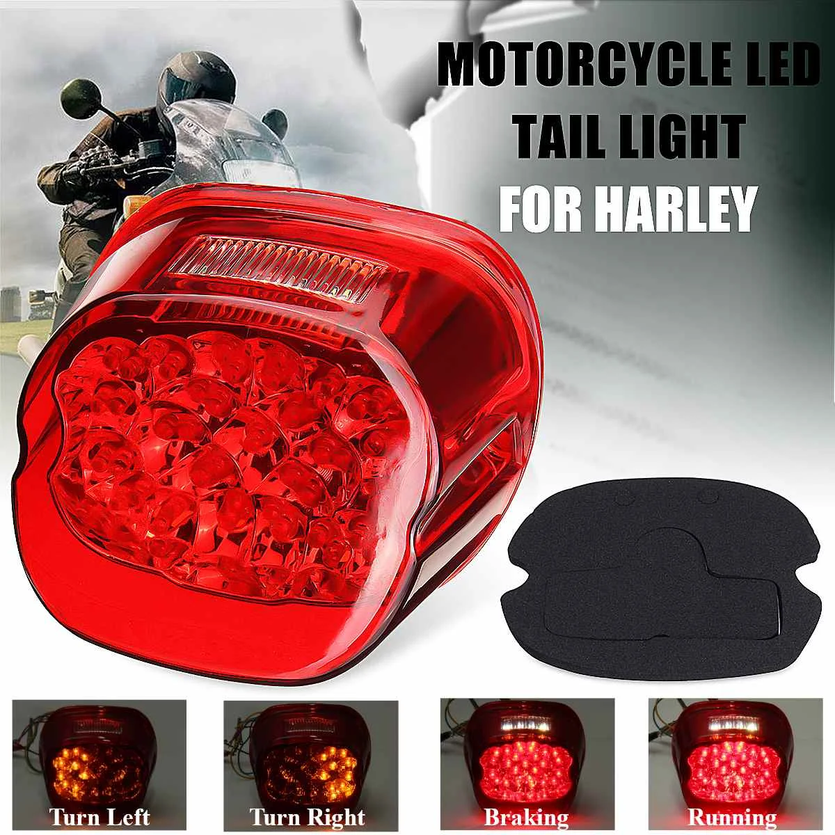 

4 Model Motorcycle Rear Brake Light Tail Turn Signal Lamp License Plate Lamps For Harley Dyna Sportster Road King