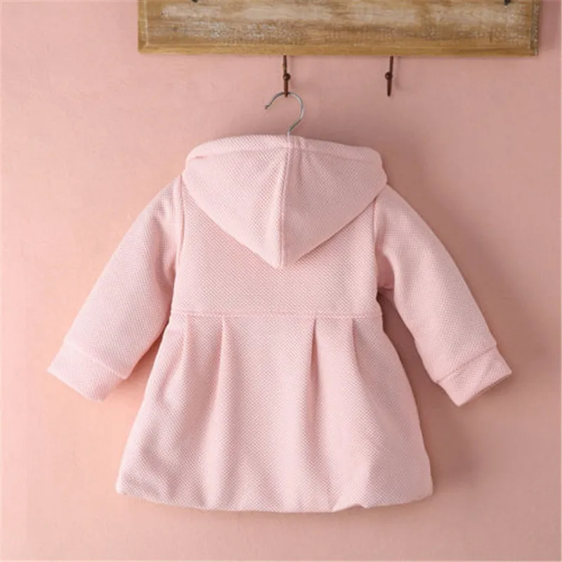 CANIS/осенне-зимняя одежда для маленьких девочек пальто с пуговица из рога капюшон детская верхняя куртка принцессы для девочек Одежда для маленьких девочек
