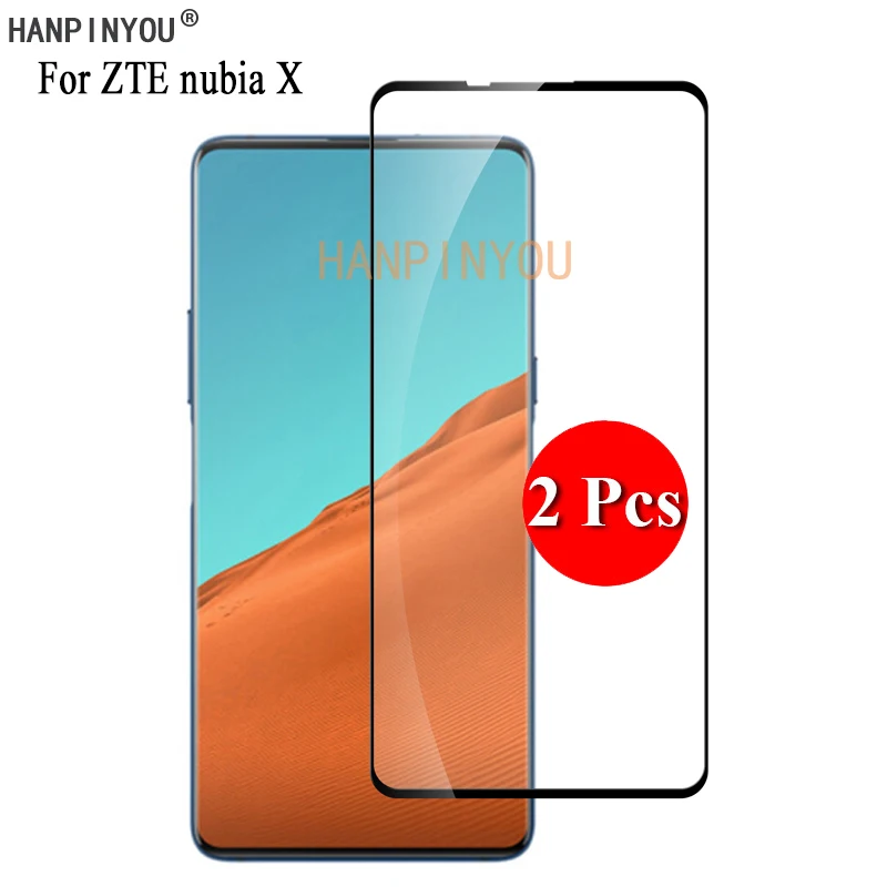 

2 Pcs/Lot For ZTE nubia X NX616J 6.26" Full Cover Screen Protector Tempered Glass Protective Film + Clean Tools