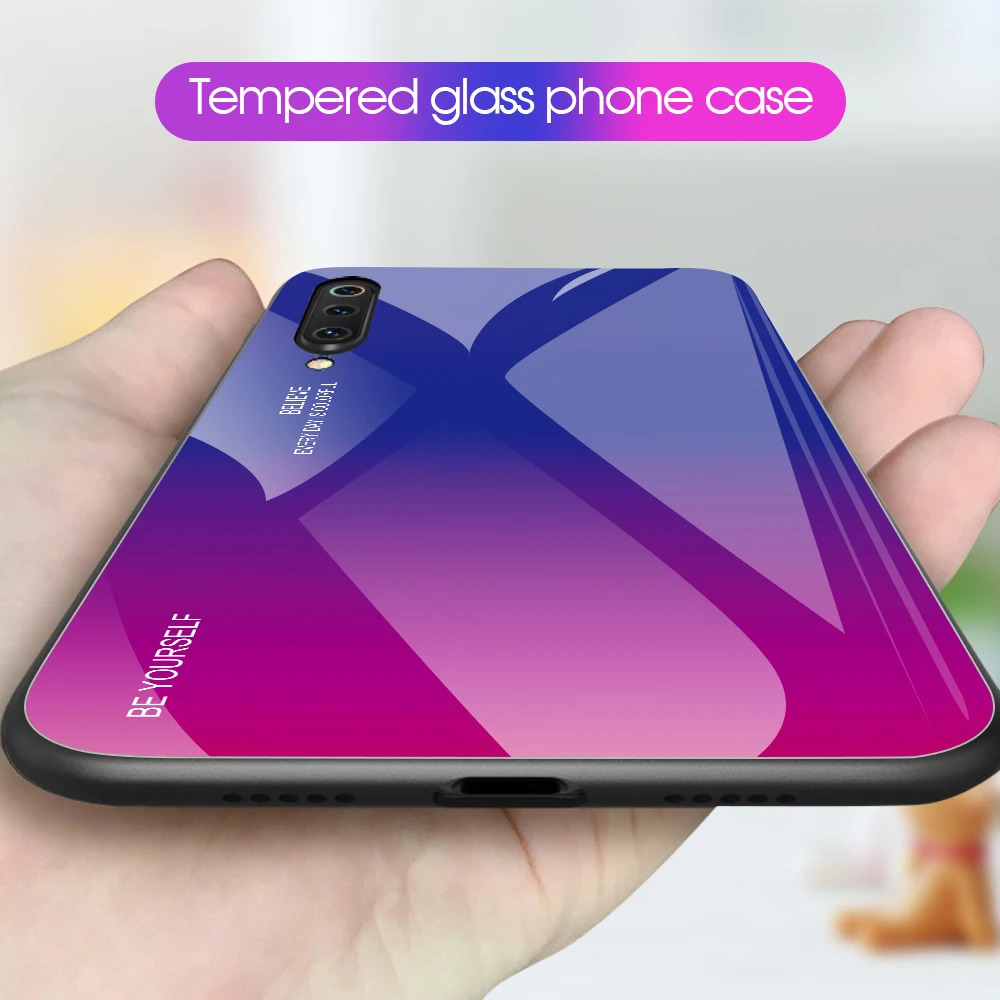 

Gradient Tempered Glass Case For Xiaomi Redmi Note 7 6 5 Pro 5 Plus 6A 7 Cover Shell For Xiaomi Mi 9 9SE 8 A2 Lite A1 Case Coque