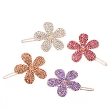 RUIMIORUIMIO4 шт заколки с пятью цветками Стразы заколки для волос