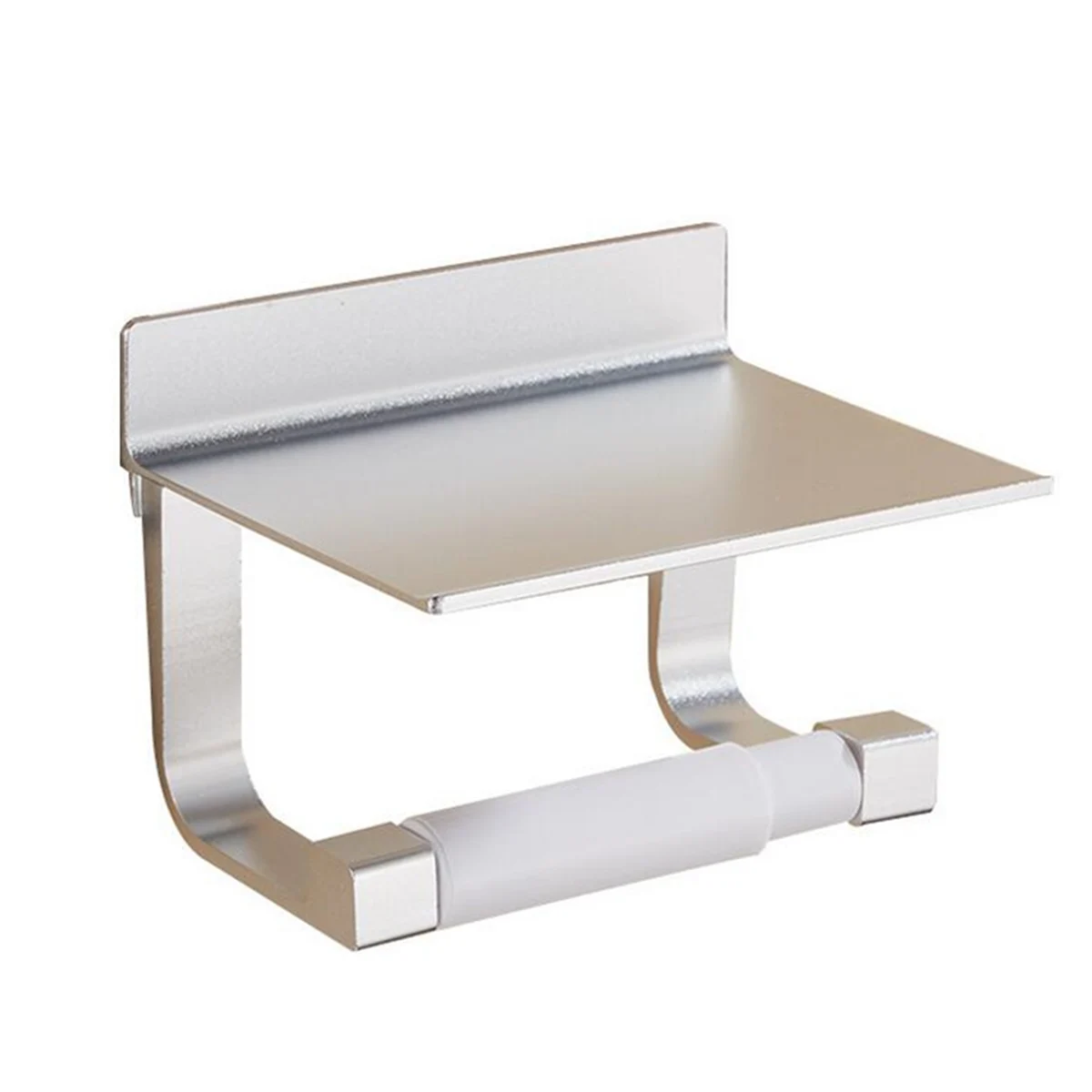 Billige Wc Papier Halter Raum Aluminium Multi funktion Lagerung Halter Badezimmer Regale Handtuch Regal mit Telefon Halter Freies stanzen