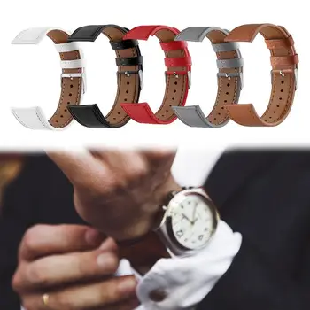 

Genuine Leather Wrist Band For Samsung Galaxy Watch Strap Active Replacement Buckle Strap Watch Band 40MM for Women Men