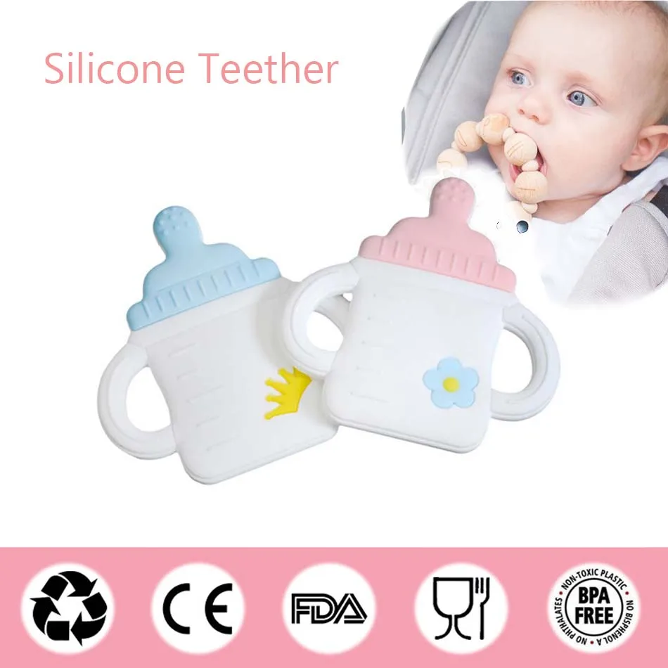 

12 Styles Food Grade Silicone Teethers DIY Animal Baby Ring Teether Infant Baby Chew Charms Kids Teething Gift Toddler Toys