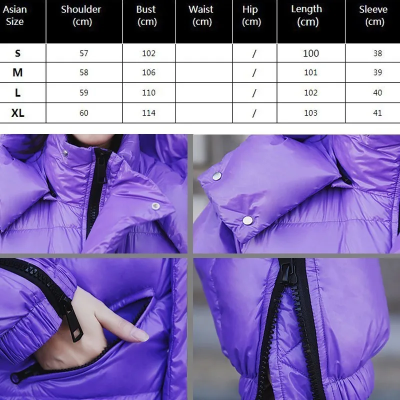 Winter Jacket Women Plus Size Parka Female Thick Warm Outwear Stand Collar Hooded Long Coat Cotton Padded Snow Wear 2019 Okd547