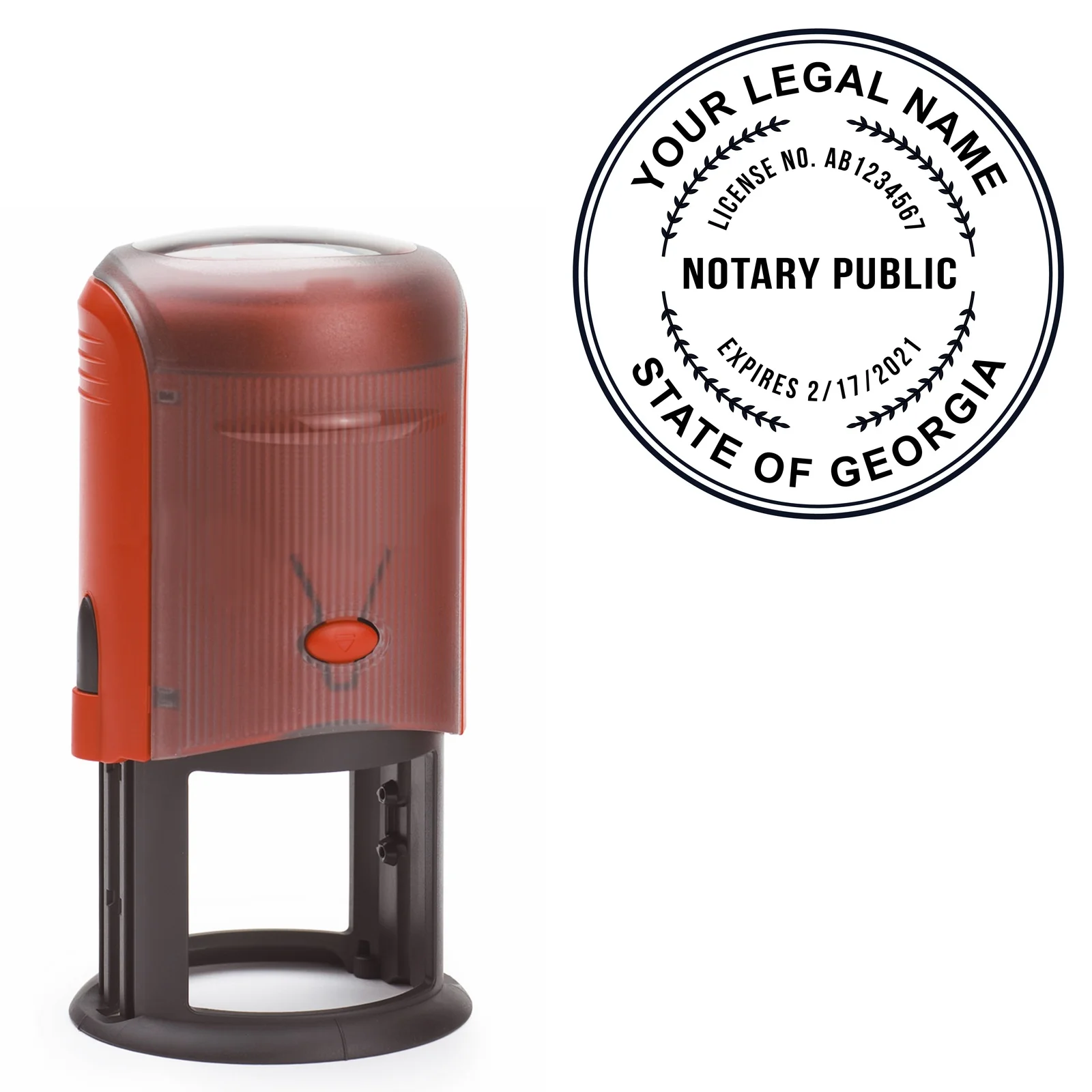

Bbloop Round Notary Stamp for the State of Georgia