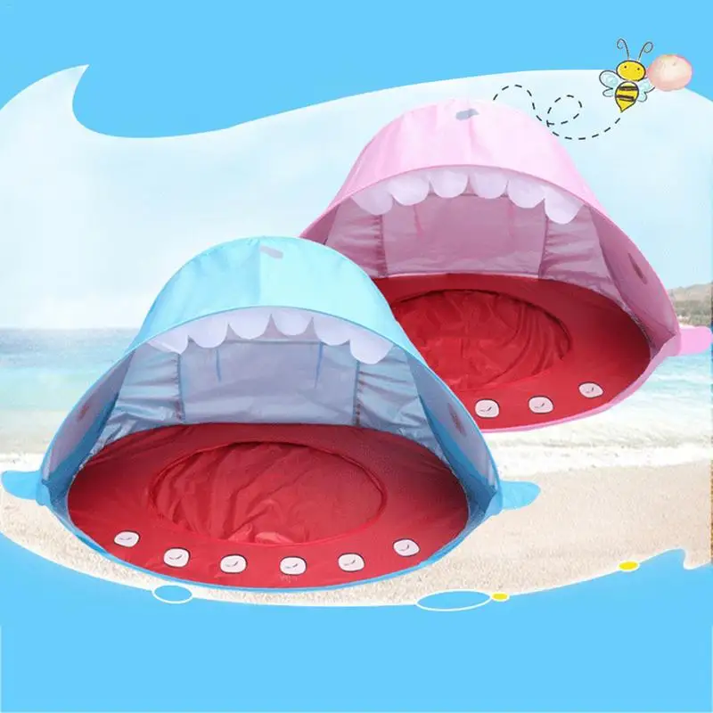 

Beach Tent Shark Shape Children's Outdoor Pop Up Portable Shade Pool UV Protection Sun Shelter Tent Children's Beach Tent Cool
