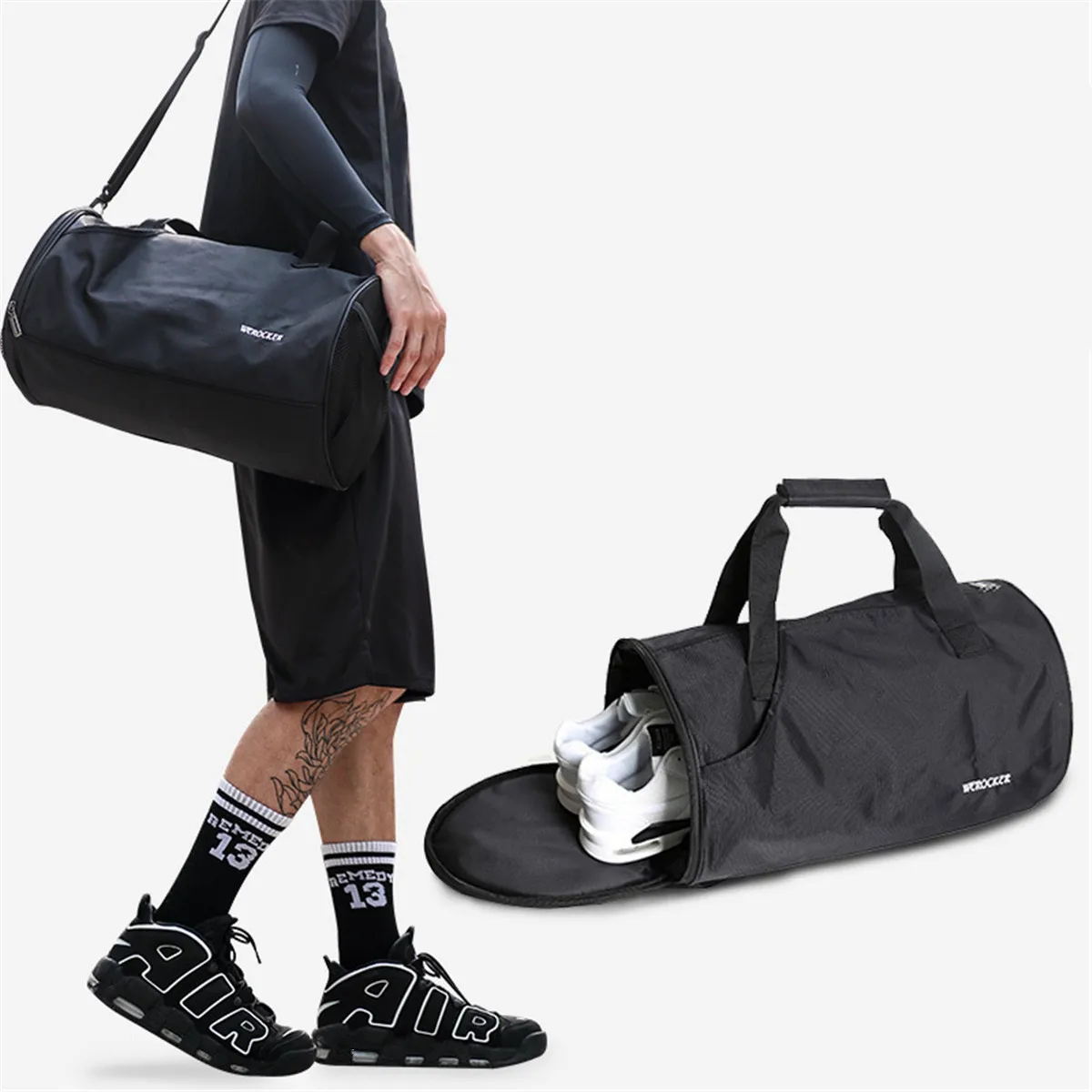 Waterproof Travel Bag Men Luggage Duffle Totes Wet Dry Separate Bag