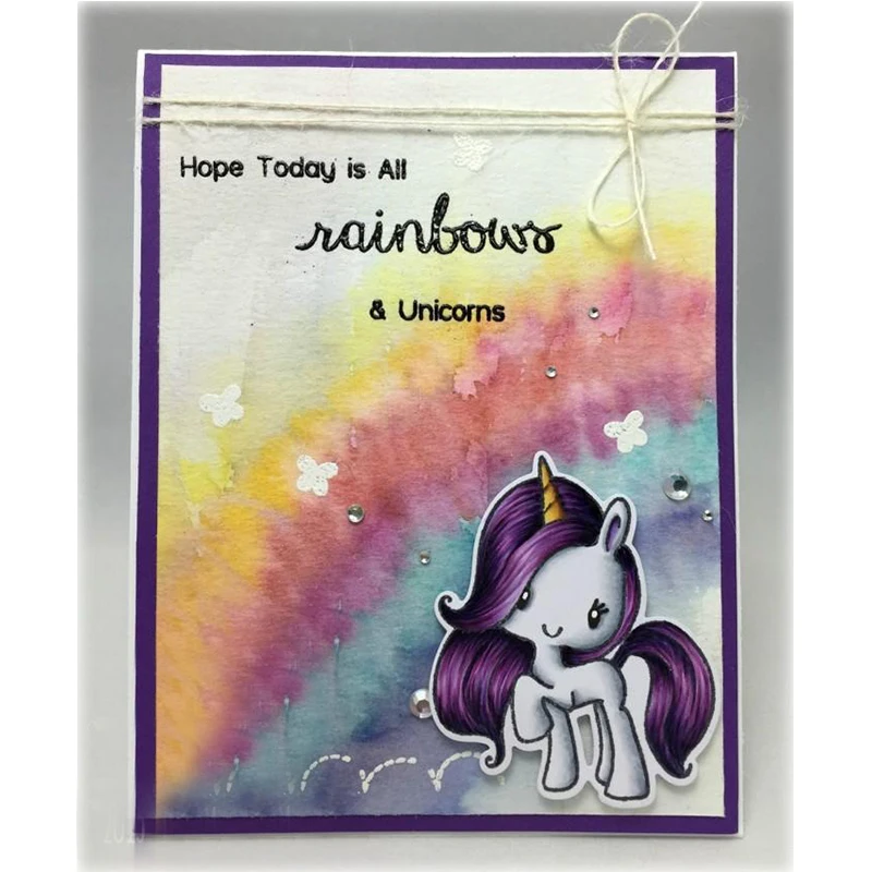 

New Cute Unicorn Transparent Clear Silicone Stamp/Seal for DIY scrapbooking/photo album Decorative clear stamps for scrapbooking