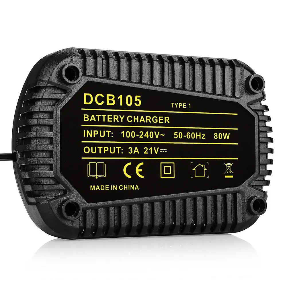 Adeeing 12 V-20 V литий-ионная батарея зарядное устройство Замена для Dewalt DCB105