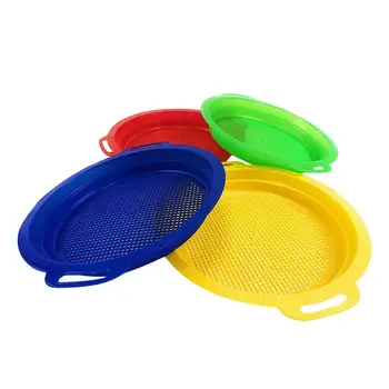 

Stop Sand Sifter Sieves Toy For Sand Beach 4 Pack Set Red Blue Yellow Green For Children Kids Toy