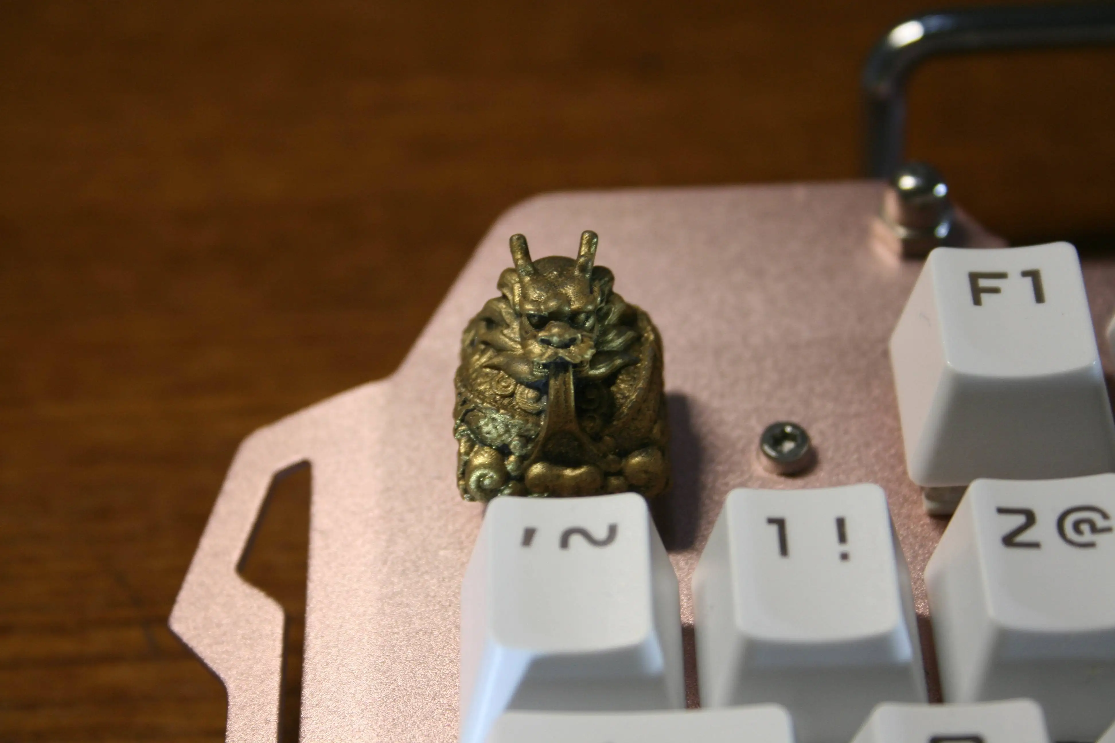Feito à Mão Keycap para Imperial Resina Personalizado Chave Boné 3d Estereoscópico Metálico Teclado Mecânico Jade Selo 1pc - Imagem 4