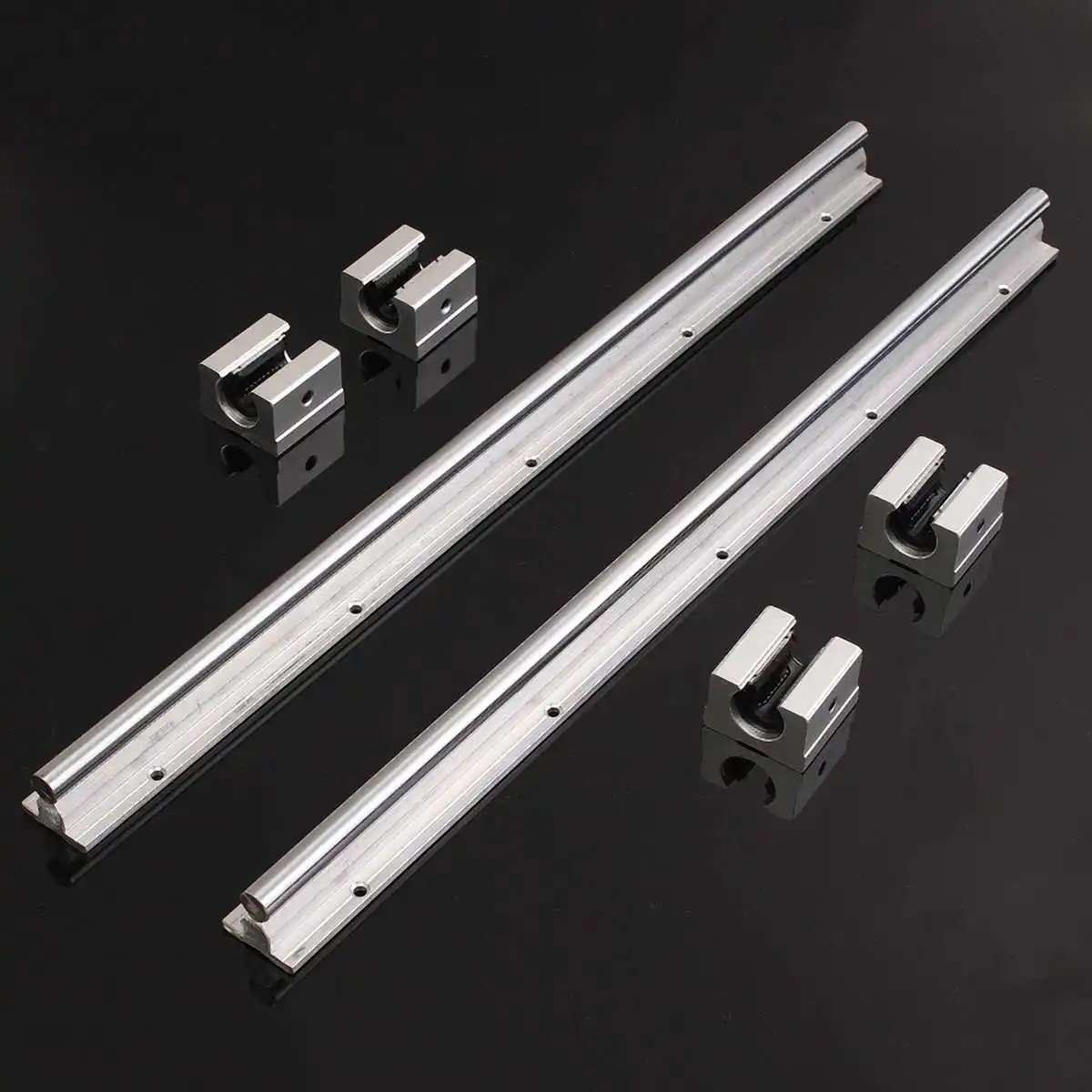 

2X SBR12 475mm Linear Rails + 4pcs/lot SBR12UU for 12mm Shaft Support Rail cnc parts High-carbon steel