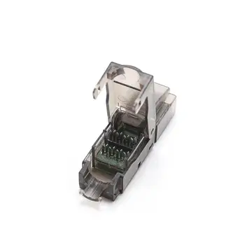 

Reusable Type Shielded RJ45 Crystal Head Ethernet Cable Adapter Connector
