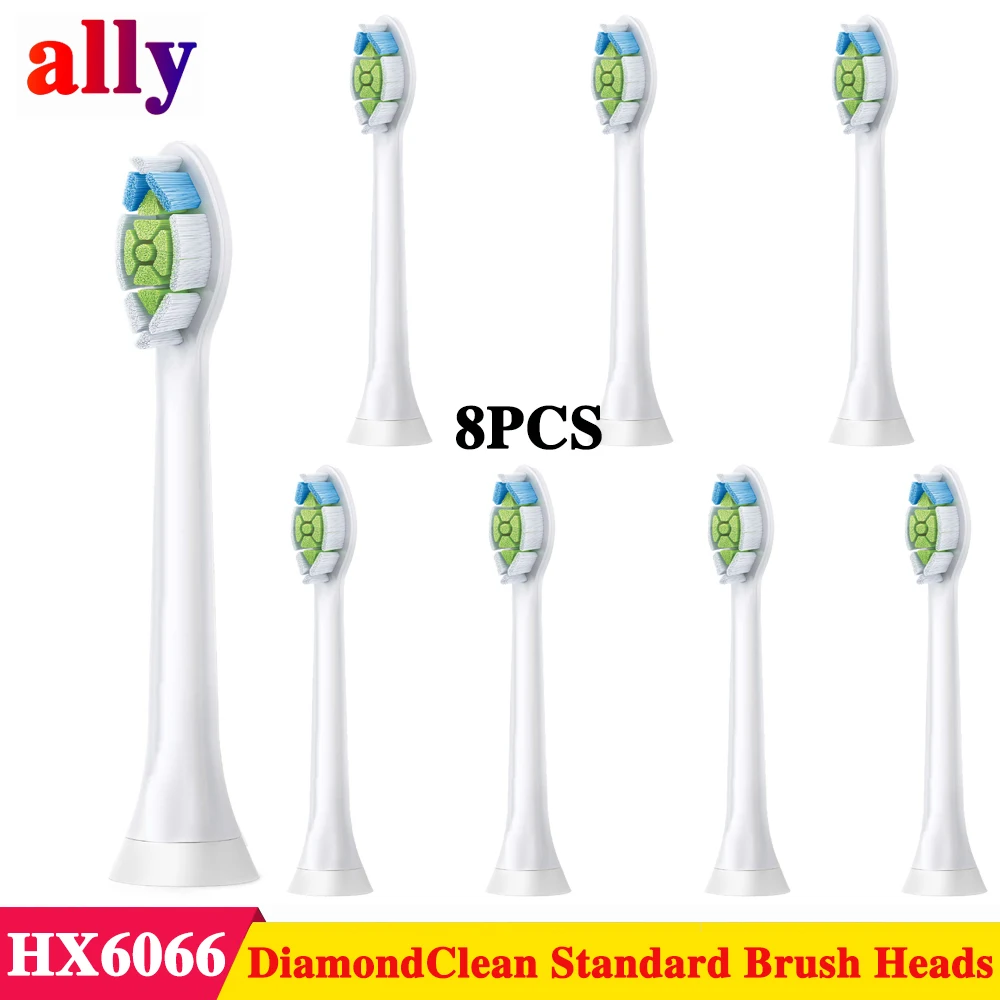 

8pcs Replacement Toothbrush Heads compatible with Philips Sonicare Diamond Clean HX6063 for DiamondClean Essence+ Plaque Control