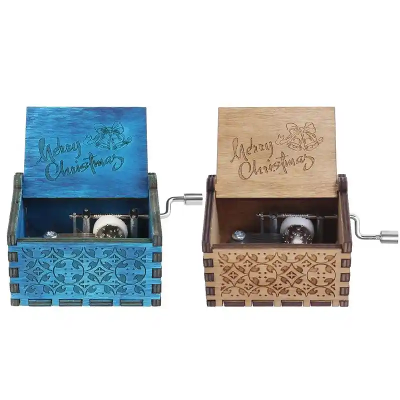 Caja de música original de madera envejecida tallada Juego de tronos caja  de música de madera Retro caja de música de Feliz Navidad caja de  almacenamiento regalo ornamental Decoración - AliExpress
