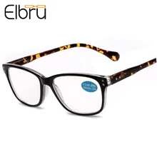 Elbru, модные очки для чтения, Ретро стиль, квадратные, для мужчин и женщин, сила+ 1,0-3,5, очки, Gafas lunetes De lection Leopard